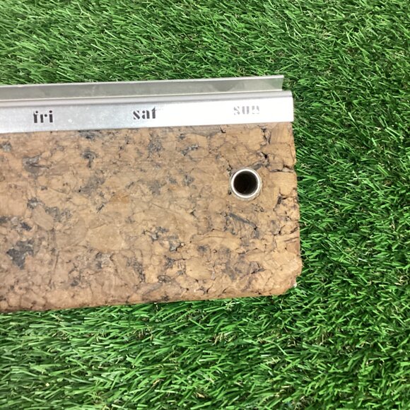 Vintage Cork Metal Desk Calendar Holder - Picture 2 of 12